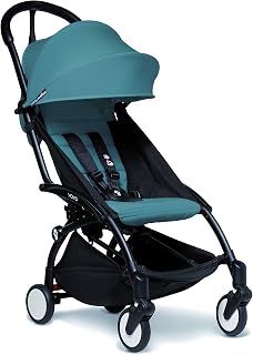 BABYZEN YOYO2 Carrinho - Leve e Compacto - Inclui estrutura preta, assento e capota Aqua - indicado para crianças até 22 kilos