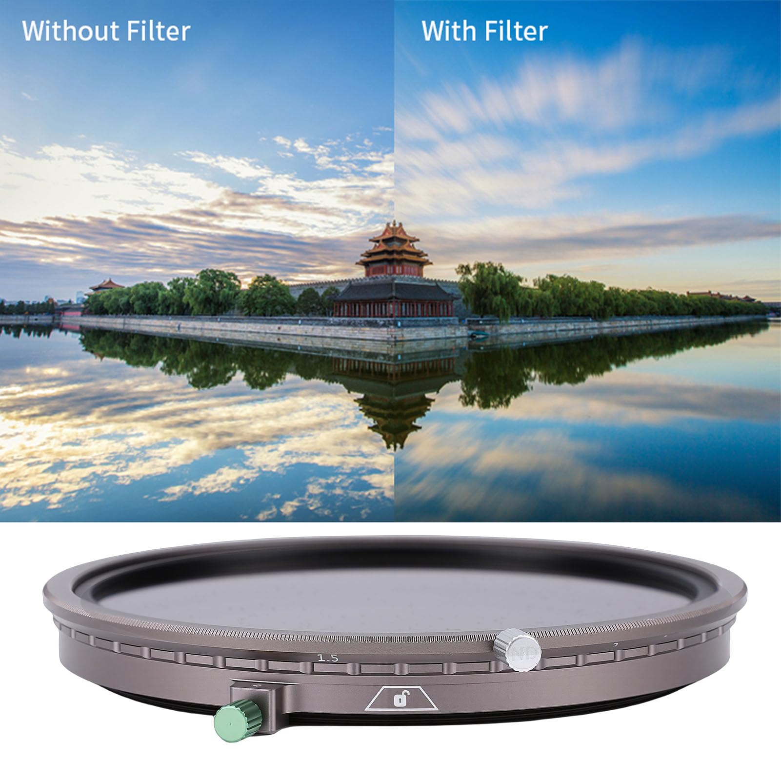 Annadue ND3 450 CPL 1,5 8,5 Zatrzymuje dyfuzję Czerni 1 4 Filtr, Regulowany Magnetyczny Filtr Obiektywu 3 w do Aparatu Bezlusterkowego 82 Mm, z magnetyczną osłoną Obiektywu do