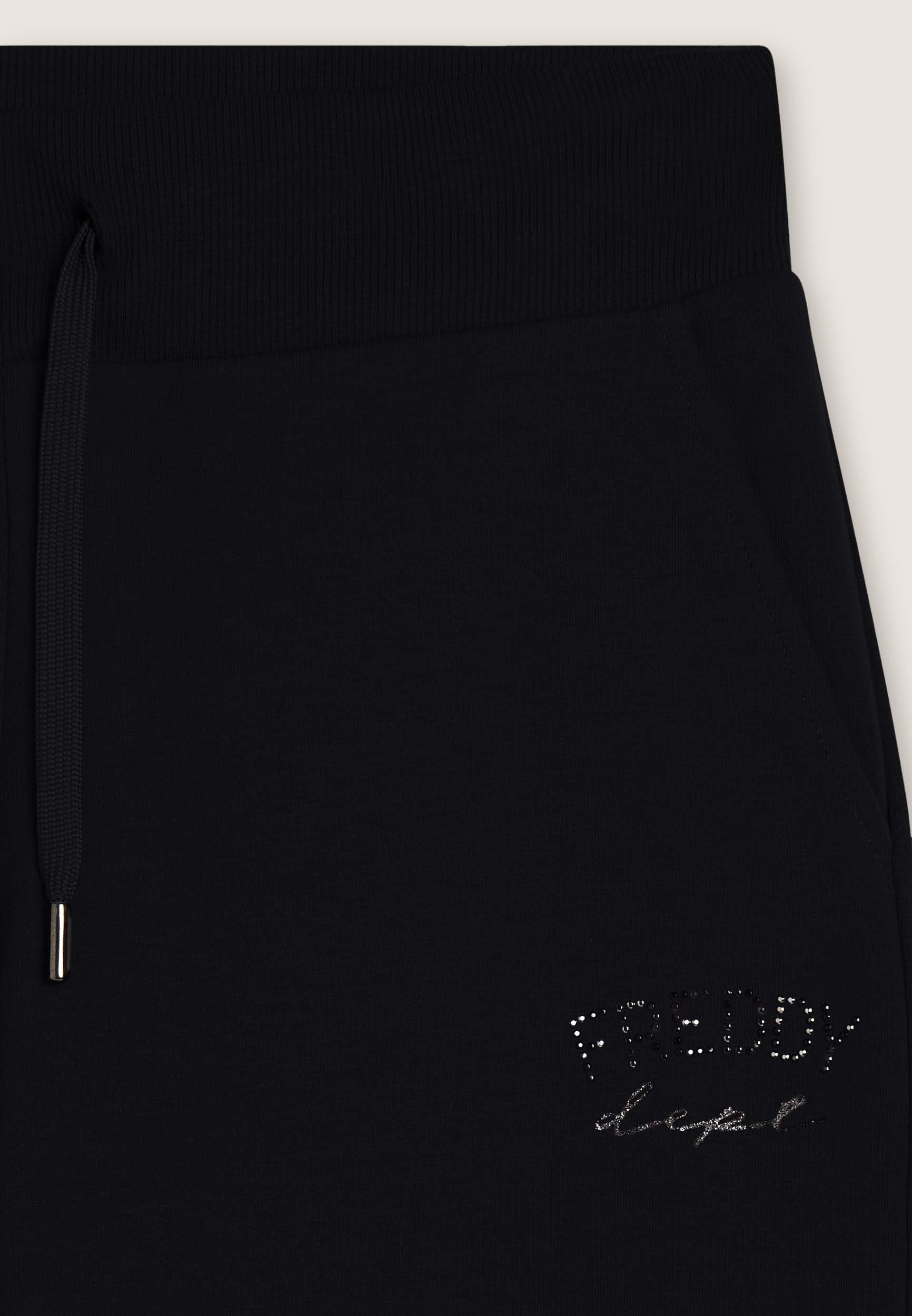 FREDDY Pantaloni Donna con Fondo a Polsino Felpa Garzata Coulisse e Logo Borchie