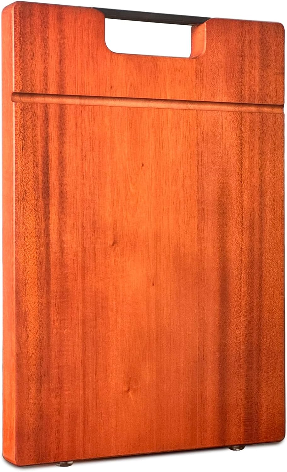 LUBAN Mahogany Wood Cutting Board, Solid Wooden Cutting Boards for Kitchen, Thickened & Large Cutting Board with Handle, Premium Chopping Board for Kitchen Made of Sustainable Wood (14x9.5x1.1 INCH…)