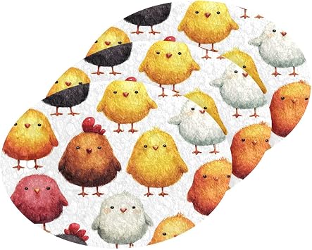 Colorful Chickens Pattern Print Dish Scrub Sponges Kitchen Non Scratch Reusable Compressed Cellulose Sponge Hanging for Household Cleaning Washing Dishes Pots and Pans 3 Pack
