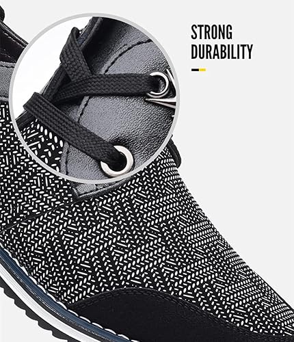 Vista 3 de Veslesth - Zapatos casuales para hombre, mocasines cómodos para caminar, zapatos de conducción de moda, zapatos de cuero de lujo para hombre