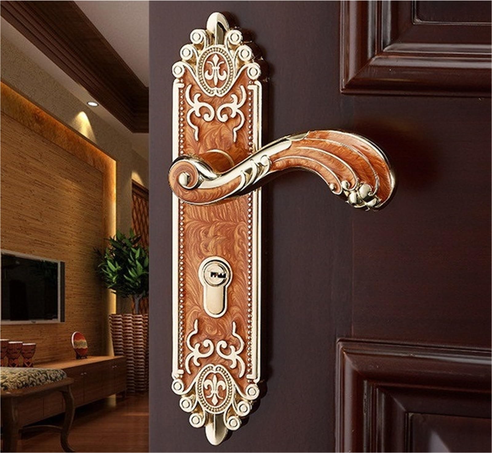 Serrure de portail et porte de chambre rouge ambre pour sublimer votre décoration
