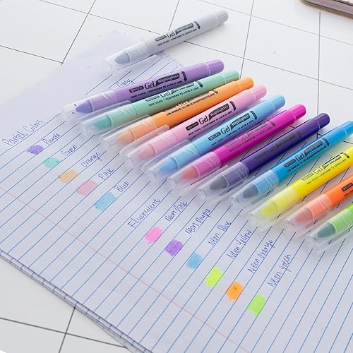 Miniatura 7 de BAZIC - Bolígrafo resaltador de gel, resaltador de la Biblia, no se traspasa (12paquete), 2 paquetes