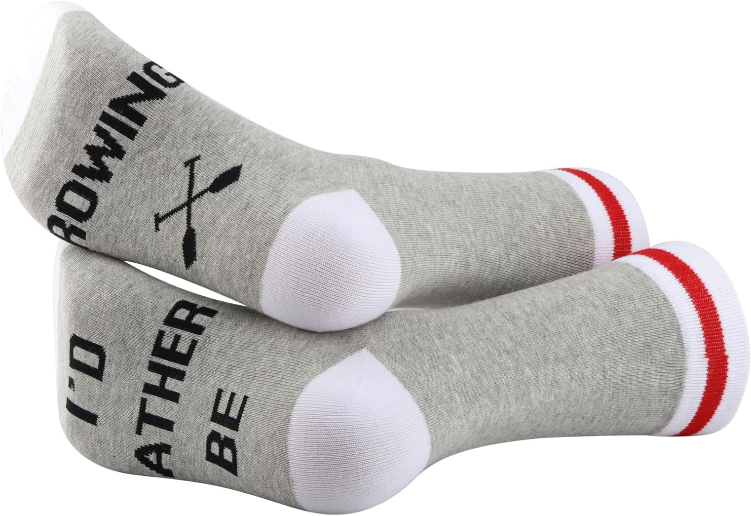 G2TUP 2 Pairs Coxswain Socks – I’d Rather Be Rowing Socks Gift for Rowing Lovers & Crews