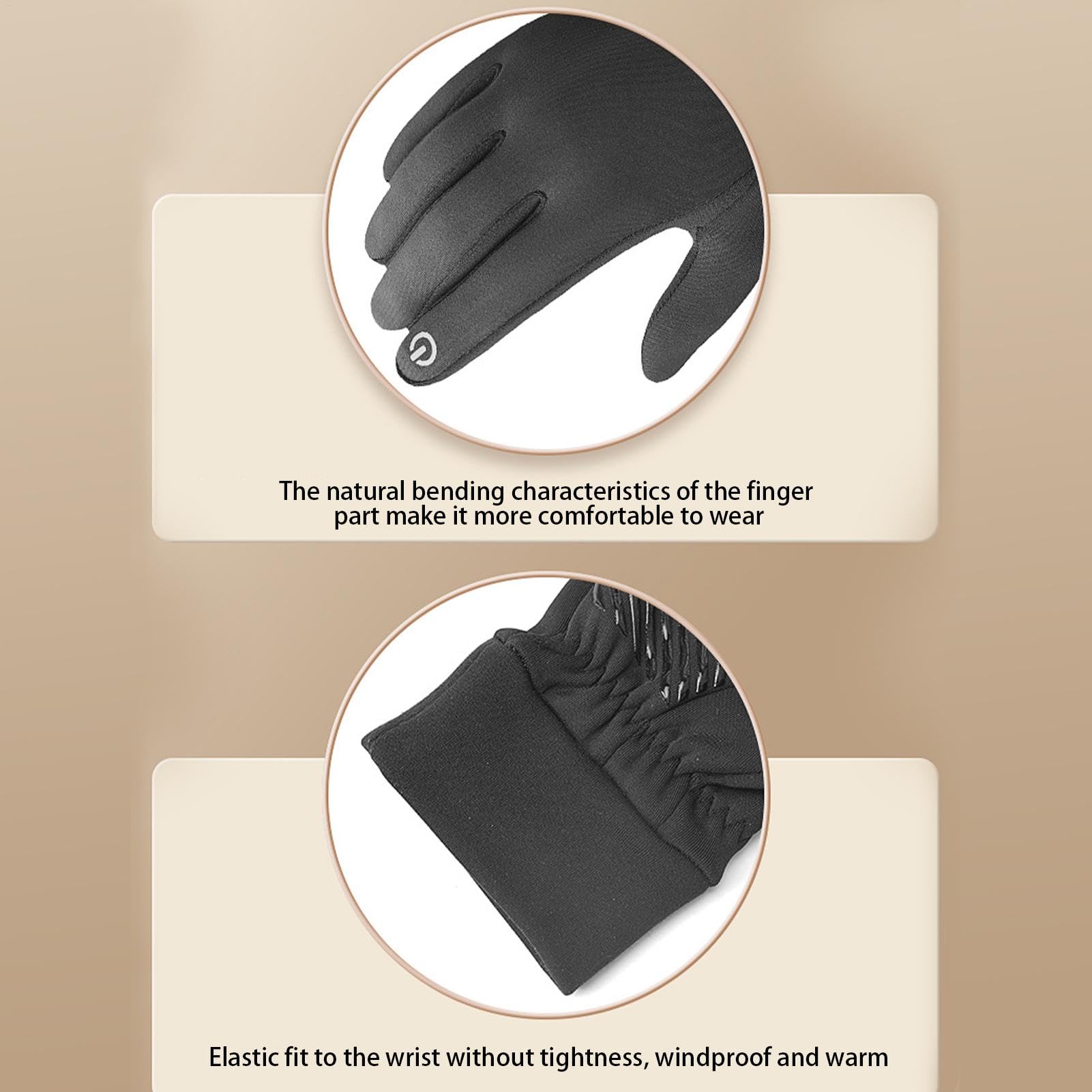 Genérico Guantes De Invierno Mitones Unisex Antideslizantes Running | Guantes Térmicos Para Clima Frío De Invierno, Ciclismo, Pesca, Camping, Running, Esquí, Trabajo, Estudio, Deportes,