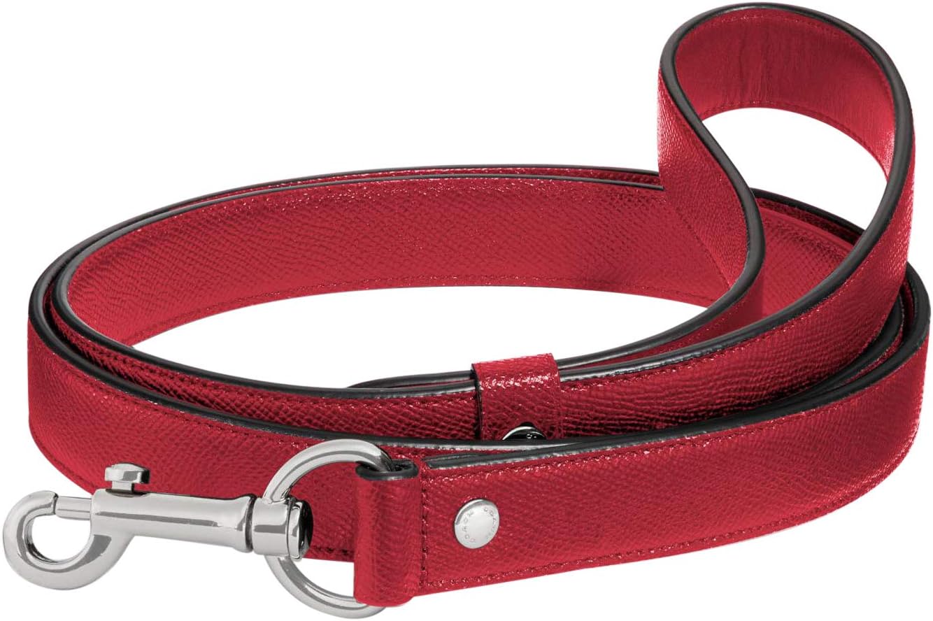 COACH Dog Leash (Large, SV/Red) Pet Supplies