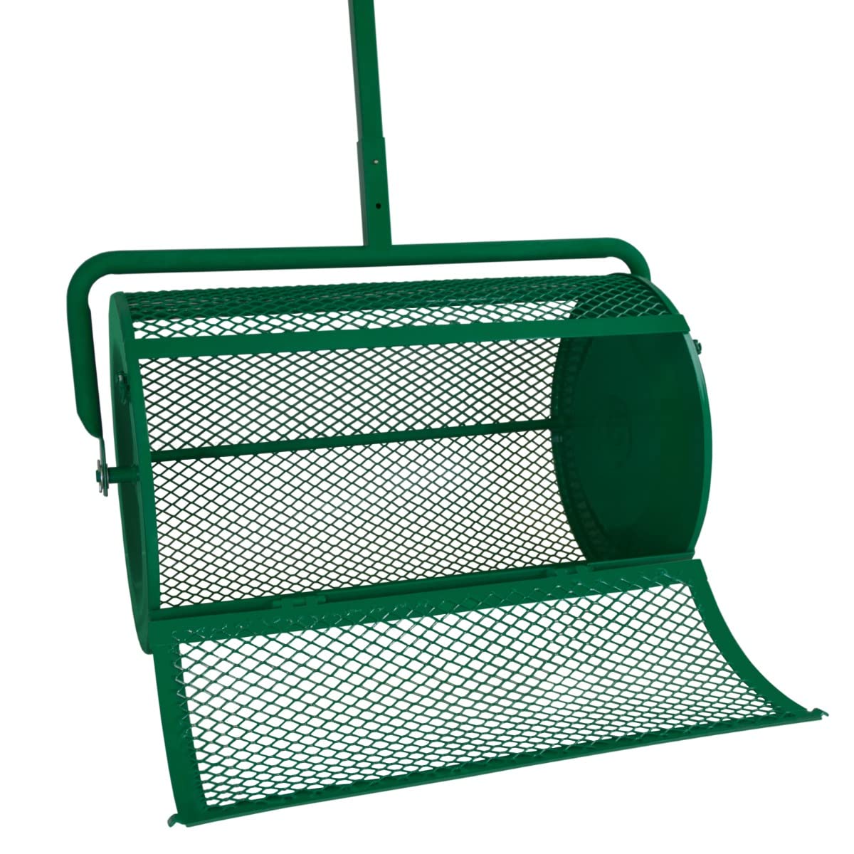 Esparcidor de Abono & Musgo de Turba Verde Capacidad 80L para Compostaje de Jardín con Mango Extensible, Esparcidor de Compost Fertilizante Estiércol para Cuidado de Césped Mantillo + Guantes GRATIS