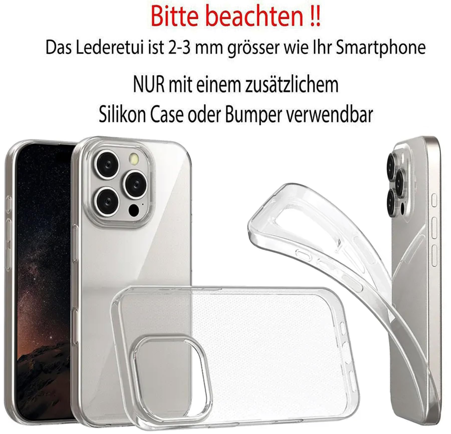 Suncase Etui Tasche kompatibel mit iPhone 16 Pro Max (6,9 Zoll) Hülle mit ZUSÄTZLICHER Case/Schale/Bumper Lasche mit Rückzugfunktion Handytasche Ledertasche Schutzhülle in antik-braun