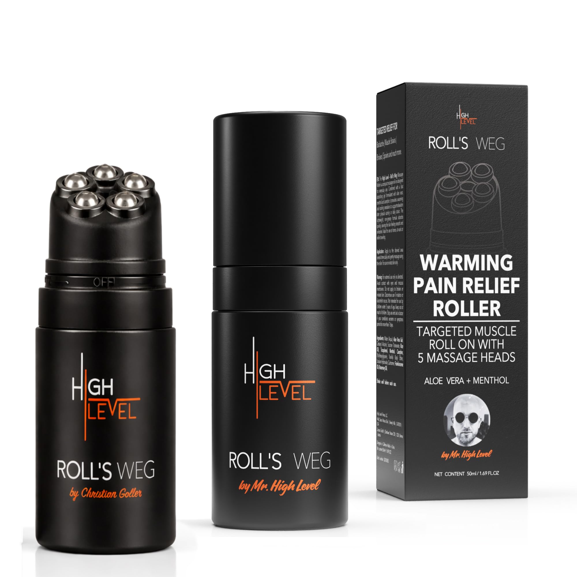 High Level Roll's Weg wrmender Schmerz-Roller | sofortige Wirkung bei  Rcken-, Nacken- & Gelenkschmerzen | gegen Migrne, Arthrose &  Verspannungen | mit Teufelskralle & Aloe Vera (2) : Amazon.de: Drogerie &  Krperpflege