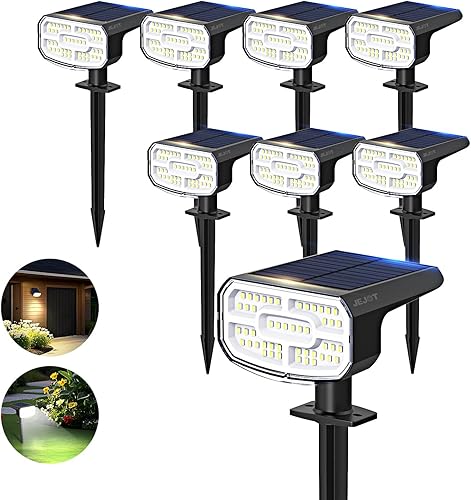 Miniatura 22 de Focos solares para exteriores, impermeables, IP65, paquete de 4, 2 CCT (3000 K/6500 K), 4 modos de iluminación seleccionables, luces solares solares