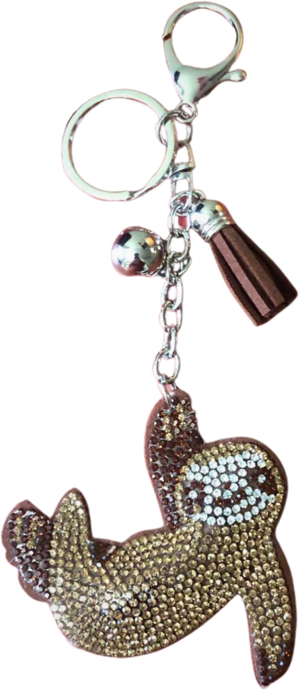Popfizzy Crystal Keychain for Women and Girls Rhinestone Purse Charms Bling Backpack Accessories, Cute Key Fob Key Chain