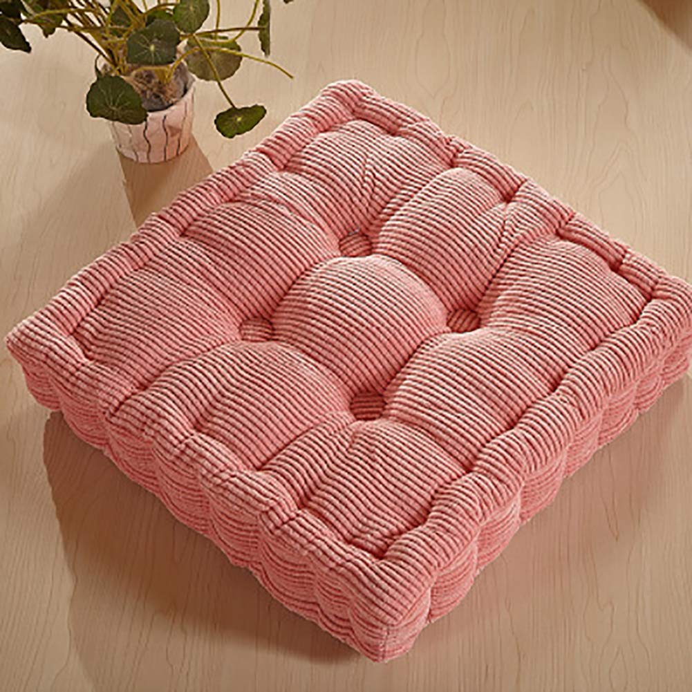 Booster Sedia da Pranzo,Ispessimento Premendo Buckle Cuscino Sedia,Poliestere Cotone Perlato,Enhancer Pad,Morbido Traspirante Sedili,Ufﬁcio Cucina Camera Sedia da Pranzo-B 38x38cm(15x15inch)