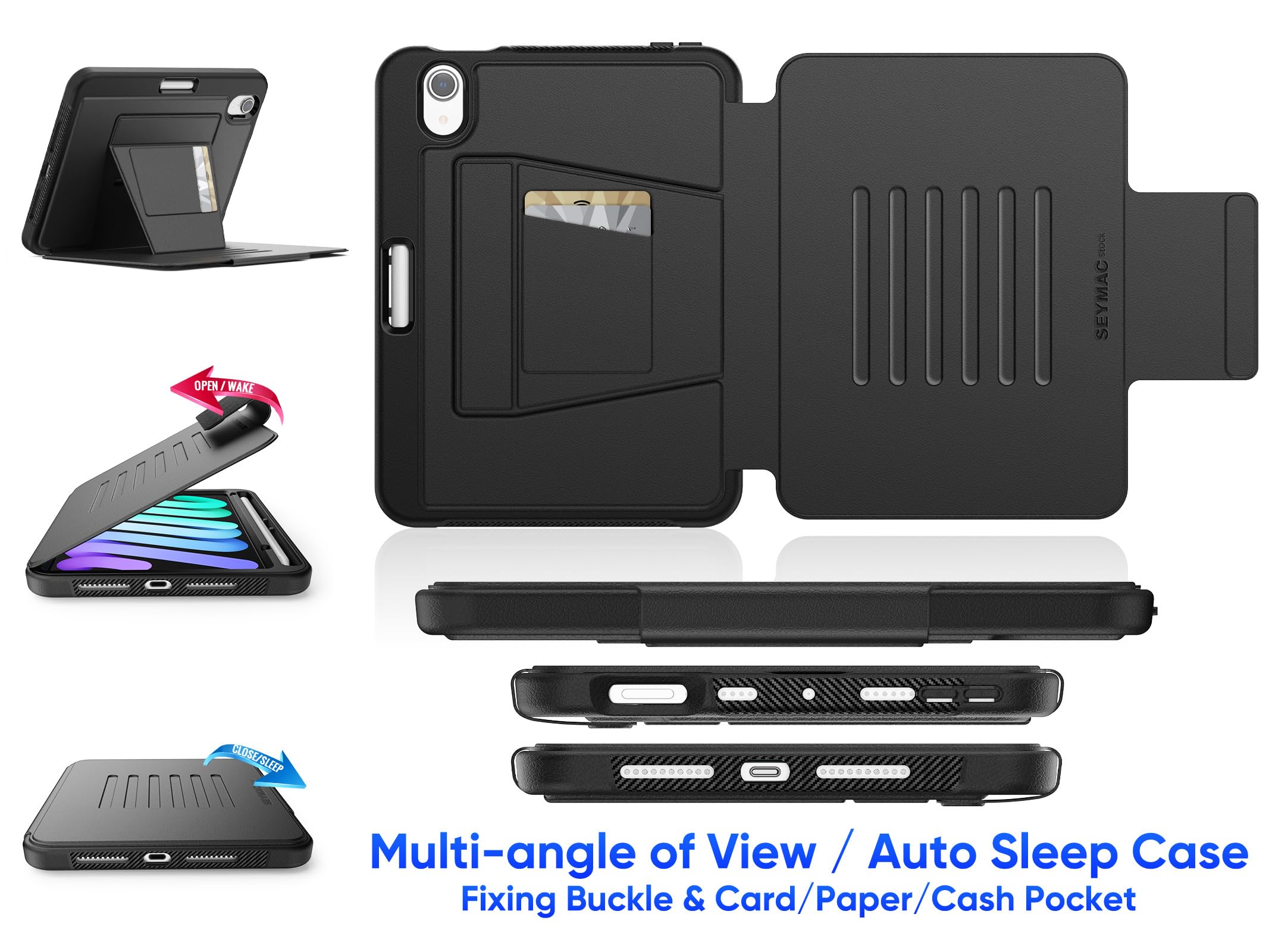Amazon.com: SEYMAC stock Case for iPad mini 7 (A17 Pro)/ Mini 6