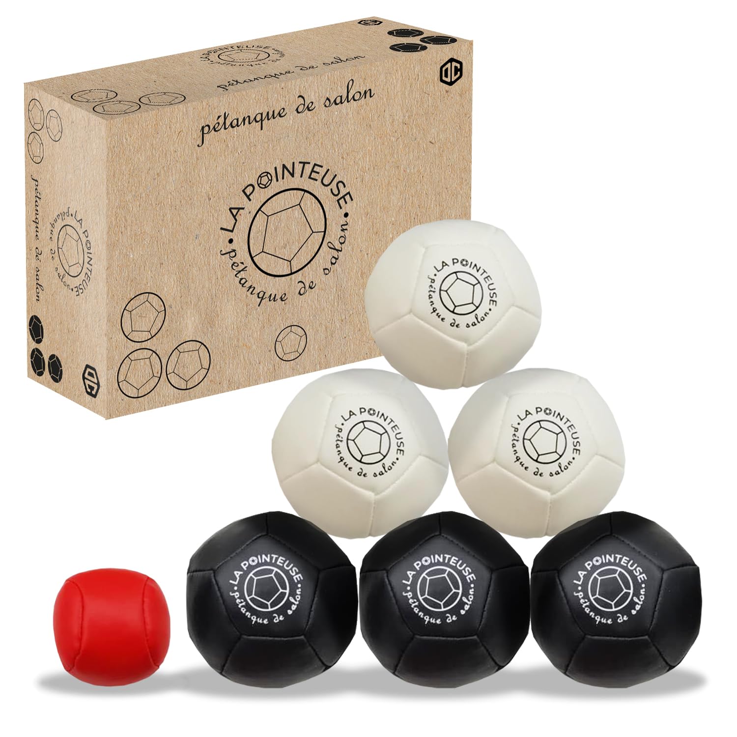 Jeu De Pétanque D'Intérieur LA POINTEUSE - 6 Boules Douces + Cochonnet - OriginalCorner