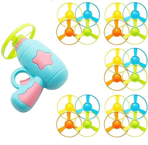 Juguete de caza para gatos, juguete interactivo para gatos voladores con 20 hélices voladoras, juguete de pistas de gatito para entrenamiento, caza