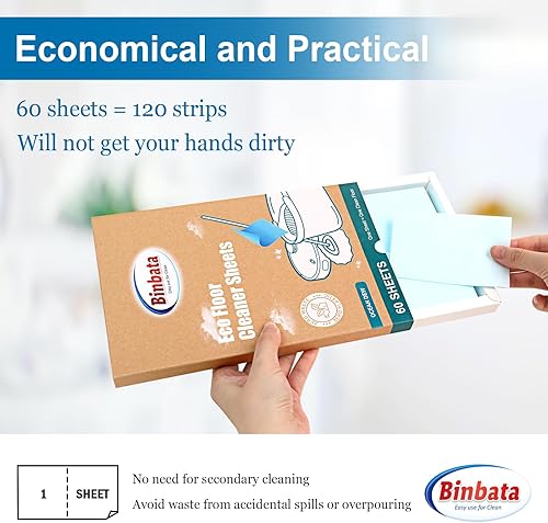 Miniatura 3 de Binbata Hojas limpiadoras de suelos ecológicos, hojas de limpieza de pisos de madera dura sin plástico para trapear y pulir pisos, limpiador de