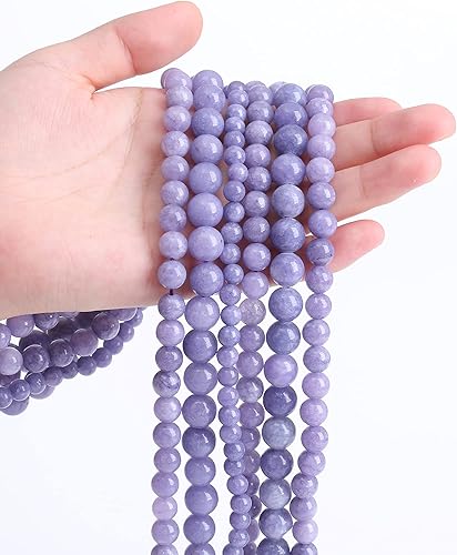 Miniatura 83 de Cuentas redondas sueltas de obsidiana negra de 0.236 pulgadas, cuentas de gemas naturales, cuentas de piedra energética de cristal para hacer joyas