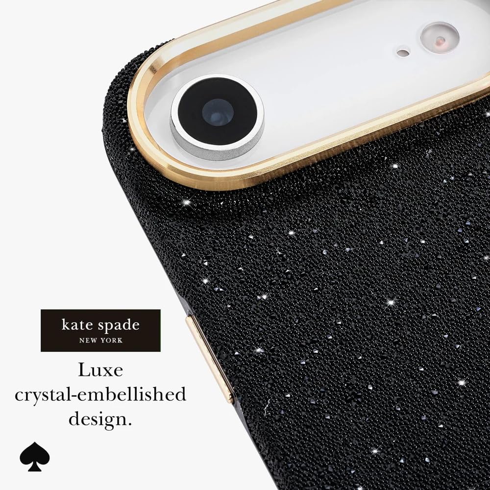 Kate Spade New York Funda para iPhone 17 Air, Compatible con MagSafe, Funda de teléfono de diseño, Crystal Pave Nightfall