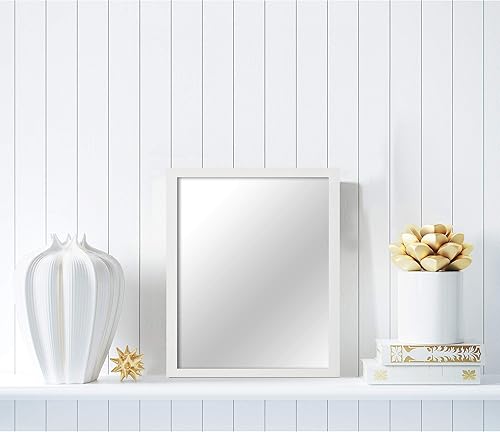 Miniatura 9 de London Espejo rectangular con marco blanco, 16.0 x 20.0in