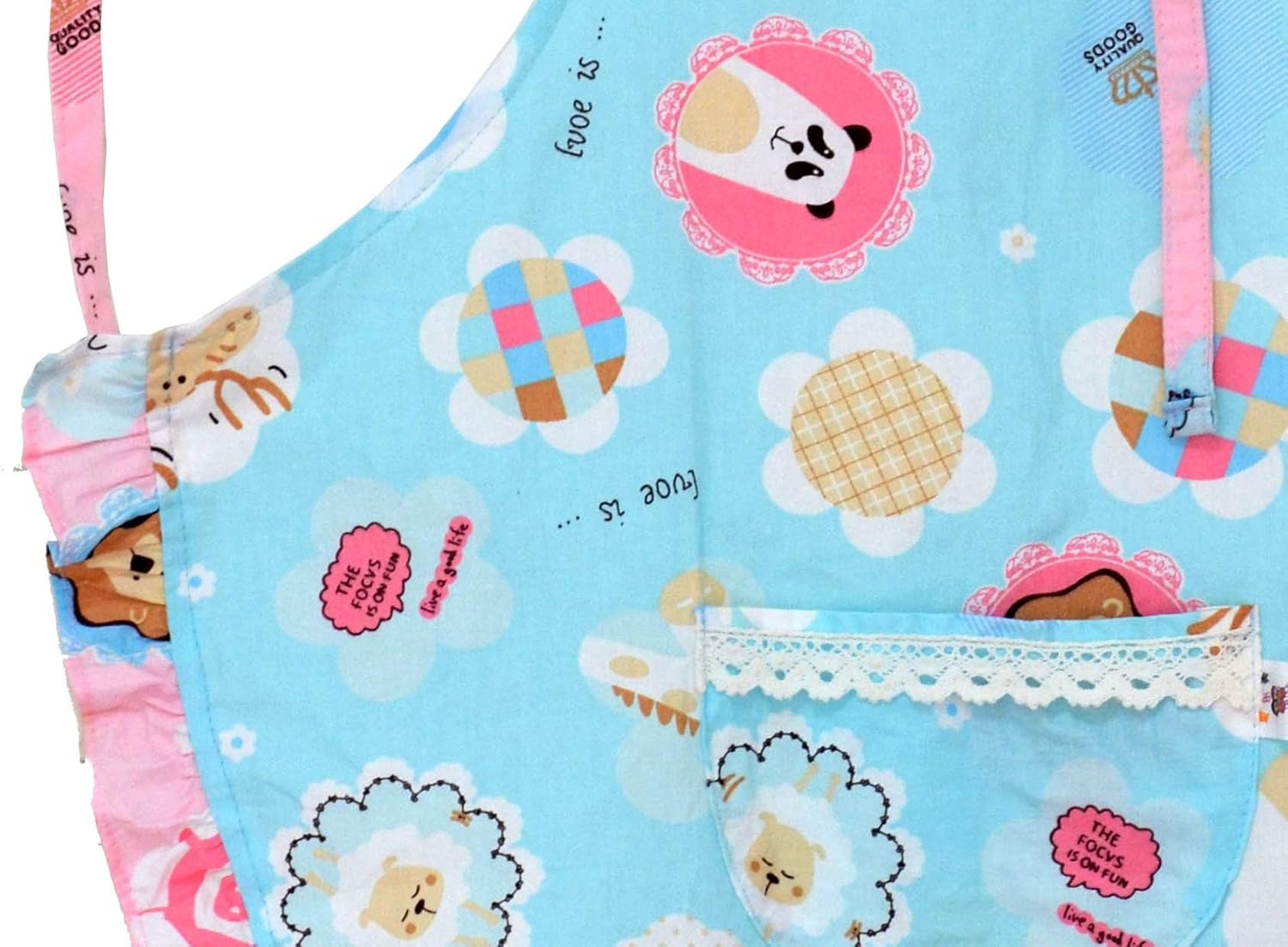 Kids Kitchen Cotton Apron with Pocket, Child Apron for Cooking Painting - Image 5