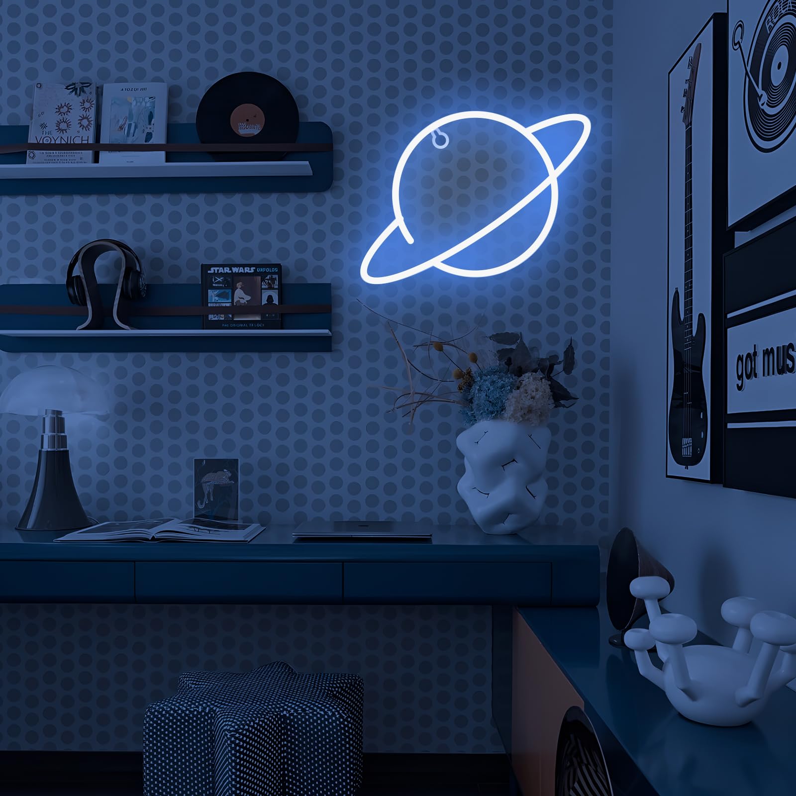 LED Neon Signs Planeten Leuchten - Dimmbare Wanddekoration Für Gaming Room