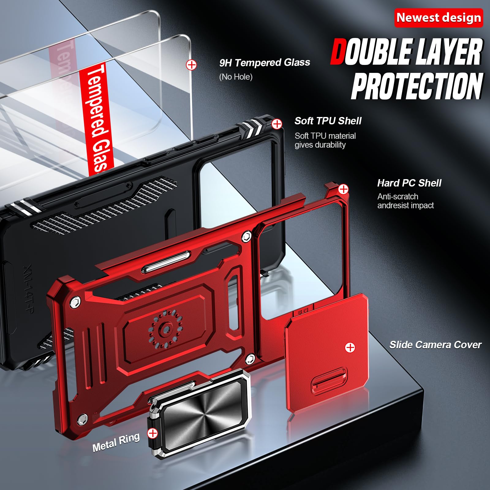 Cover LeYi Per Xiaomi 14T/14T Pro Con Glitter E Sabbie Colorate + Vetro Temperato (2 Pz)