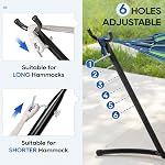 Support de hamac FDW portable en acier robuste, support uniquement pour patio extérieur ou intérieur avec sac de transport
