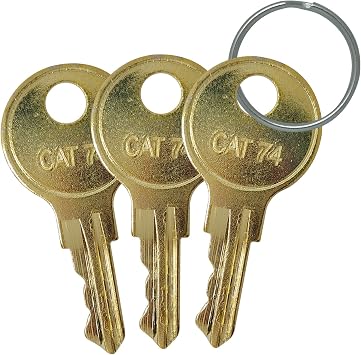 33043 CAT74 Dispenser Keys Replacement for Bobrick CAT 74 Toilet Paper & Roll Towel Janitor Dispenser 3 Pack