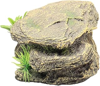Cavernas ocultas do répteis tartarugas | ornamento descanso do habitat do réptil da doca da,Esconderijos cabanas cavernas répteis, ornamento para decoração aquário Bodahl