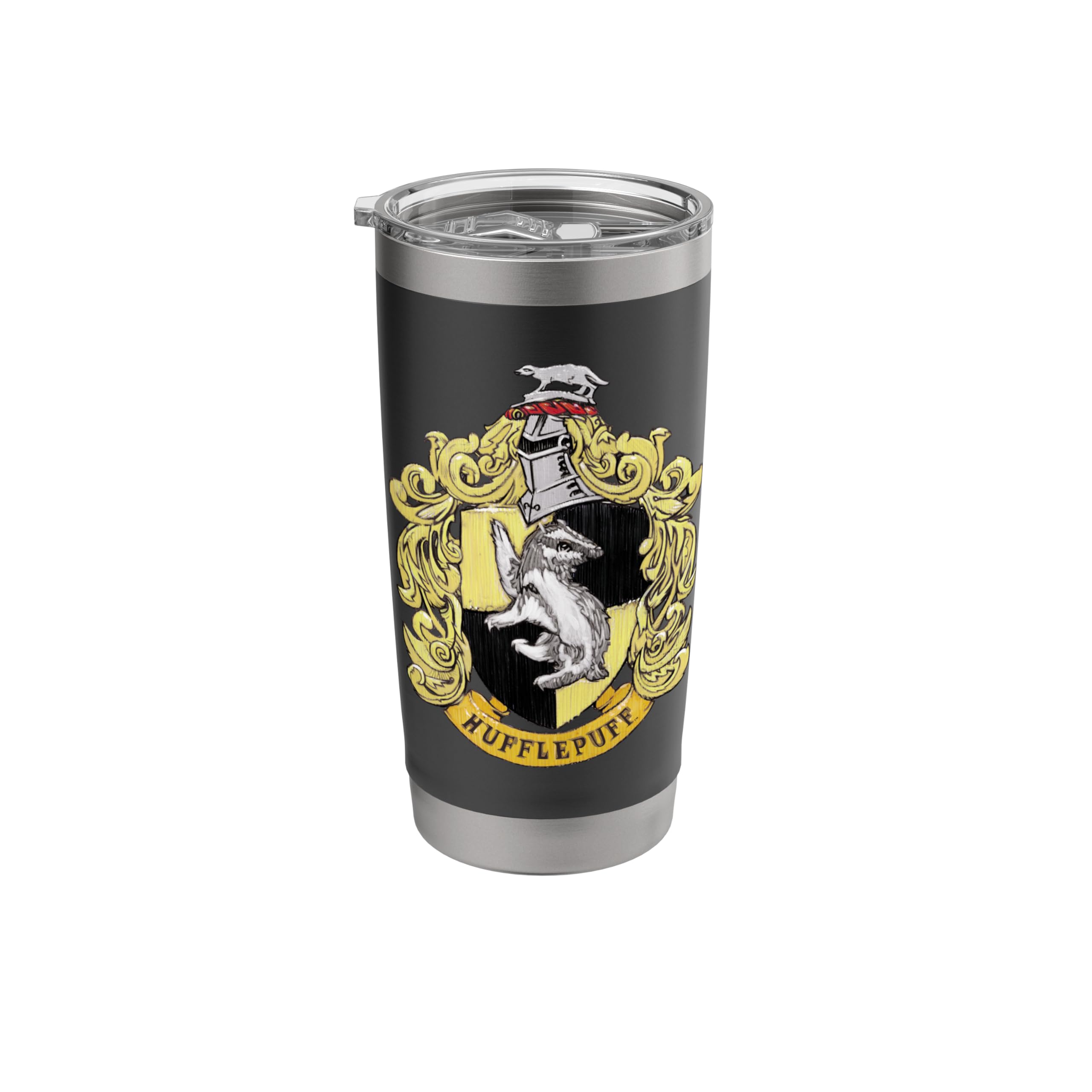 Harry Potter Hufflepuff Rough Crest Stainless Steel Insulated Tumbler