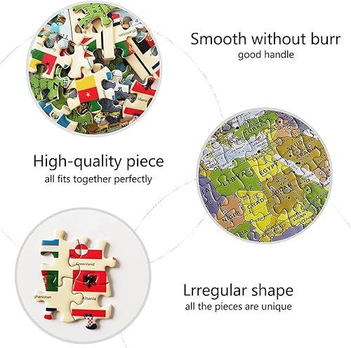 Miniatura 4 de Rompecabezas de mapa político del mundo de 1000 piezas para adultos, niños o adolescentes con 197 países, banderas del mundo internacional, juguete