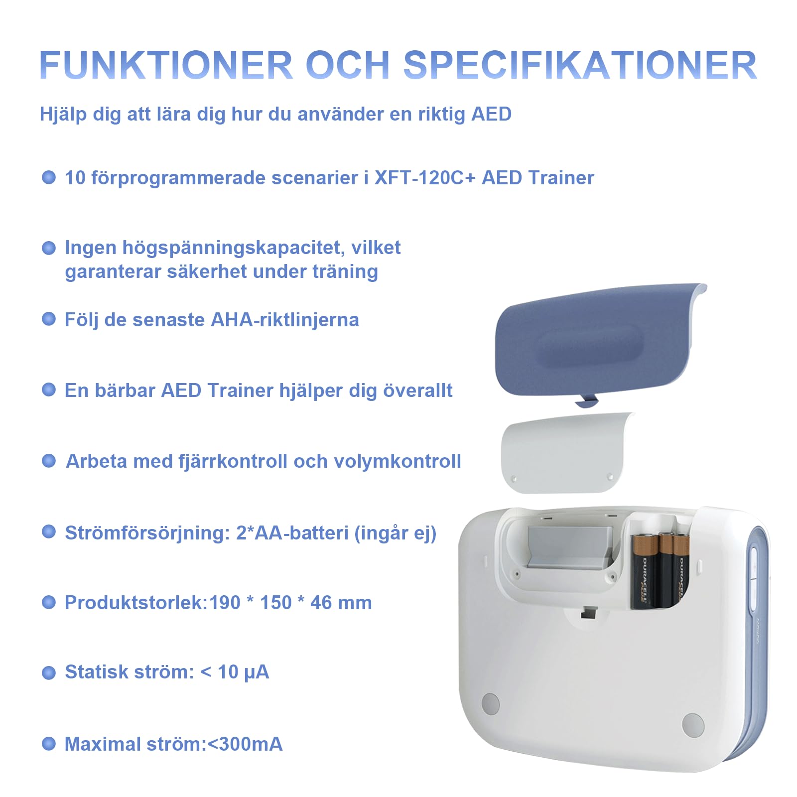 Entrenador AED Sueco y Finlandés (120C+)