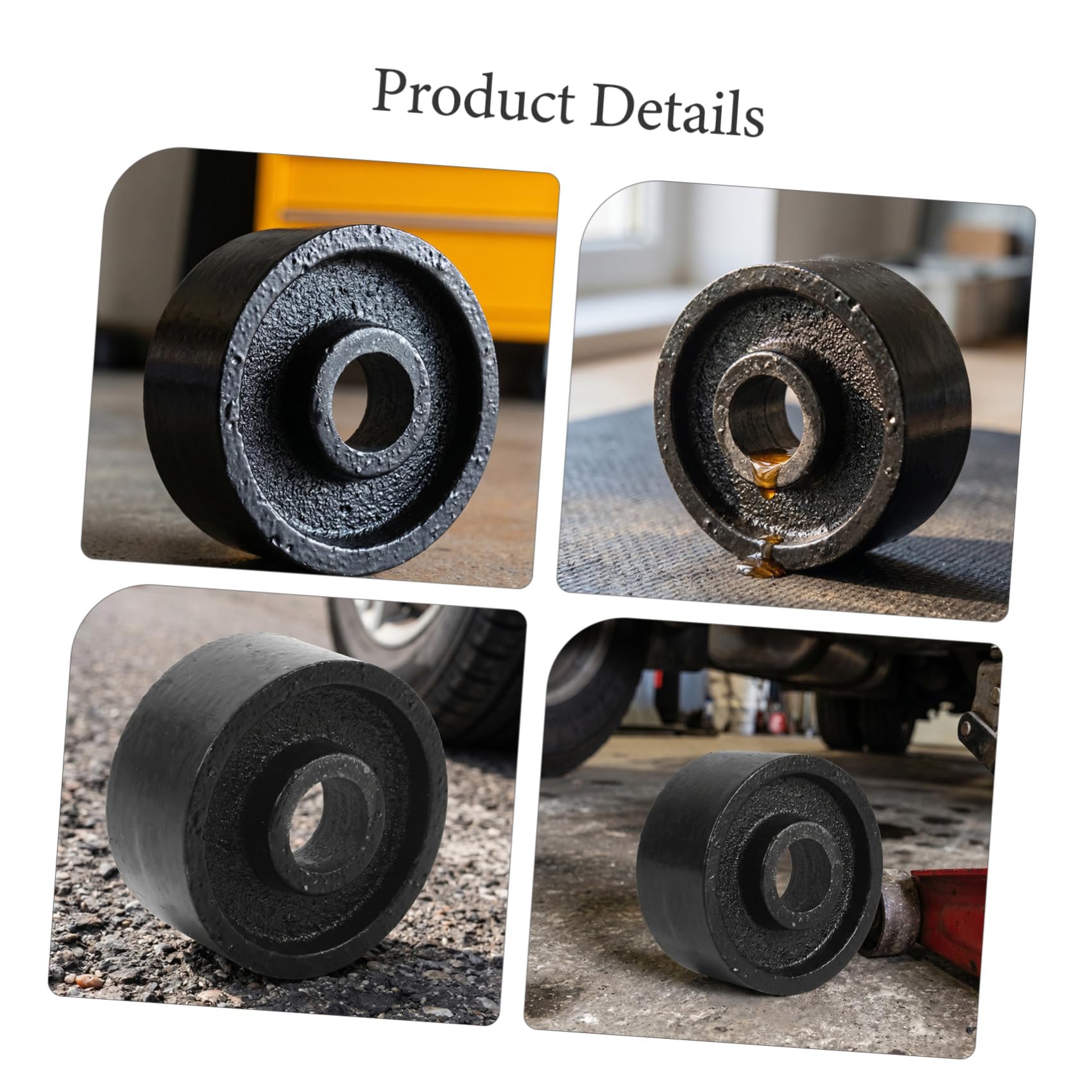 BETOOKY 3 Sztuki Wymienne Koła Przód Do Podnośnika Hydraulicznego Wewnętrzna Śruba Tonowy Metalowy Podnośnik Podłogowy z Głowicą Zwiększa Stabilność i Manewrowalność Naprawa Auto Szt