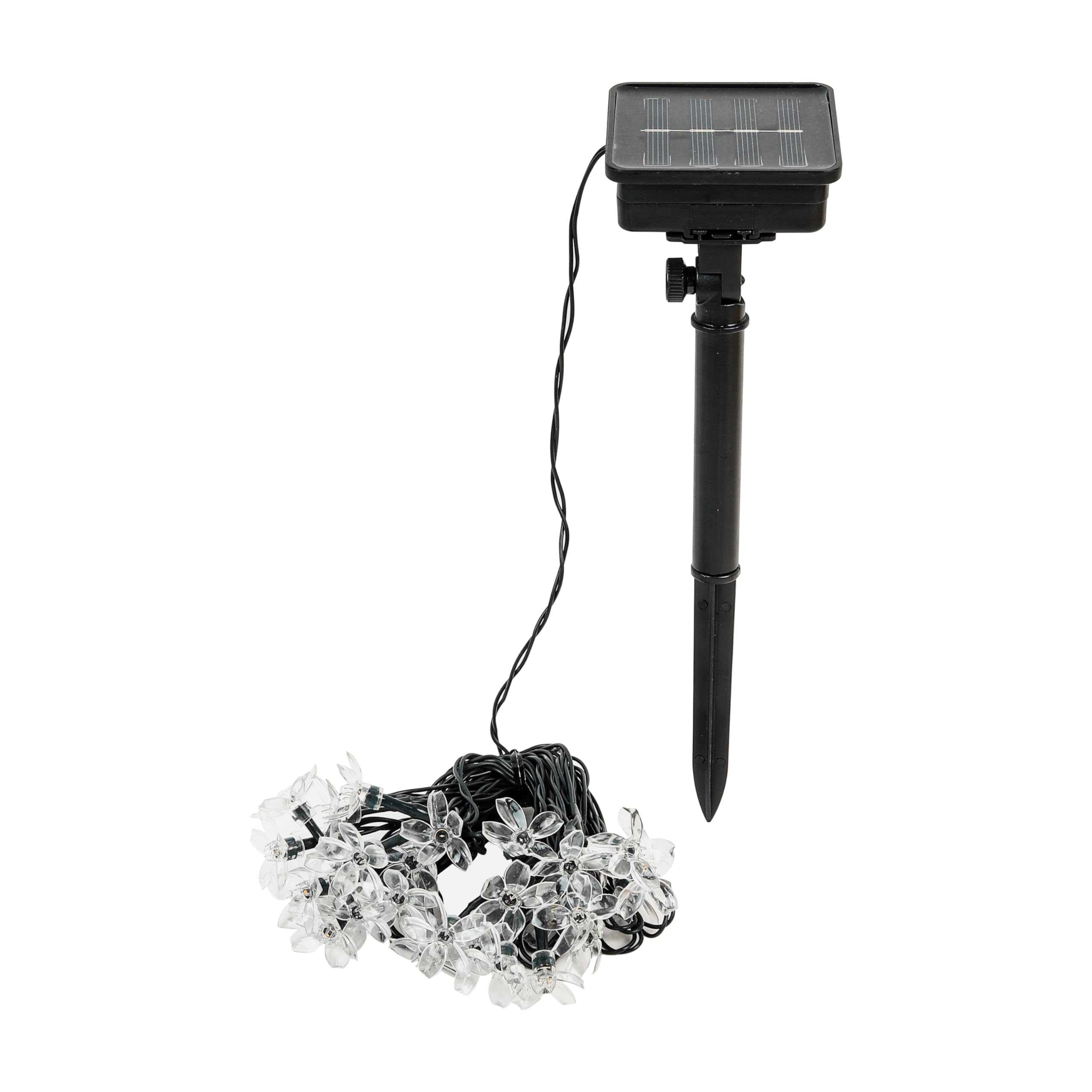 Lexton Decorative Solar Sakura Flower LED Light | 30 LED 8 Flashing Mode On/Off with Spikes | 600 mAh Inbuilt Rechargeable Battery IP65 Waterproof Suitable for Garden, Yard, Lawn- Pack of 1 Warm White-image-22