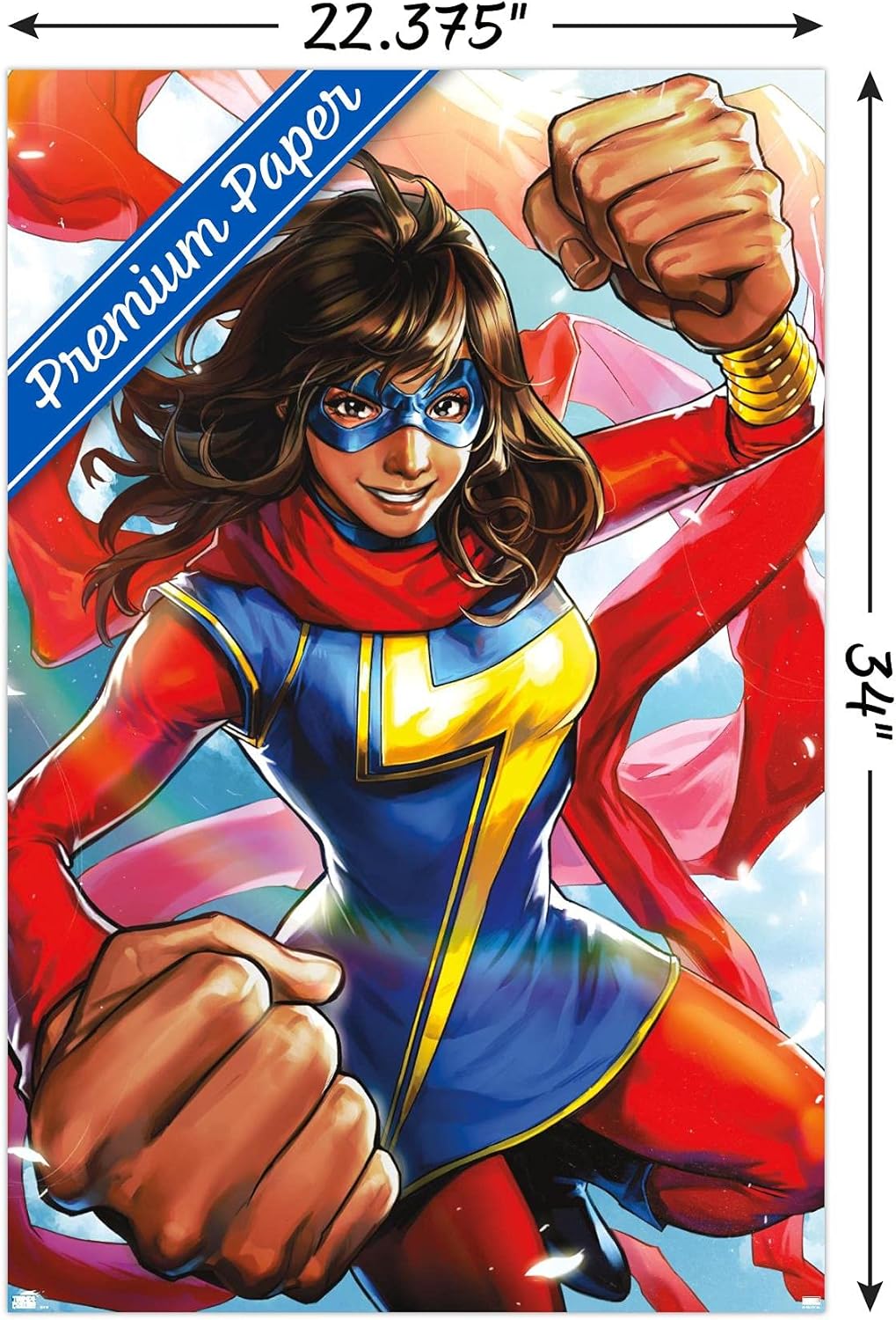 Trends International Marvel Comics Magnificent Ms. Marvel #3 Wall Poster, 34L x 22.4W, Premium Unframed Version
