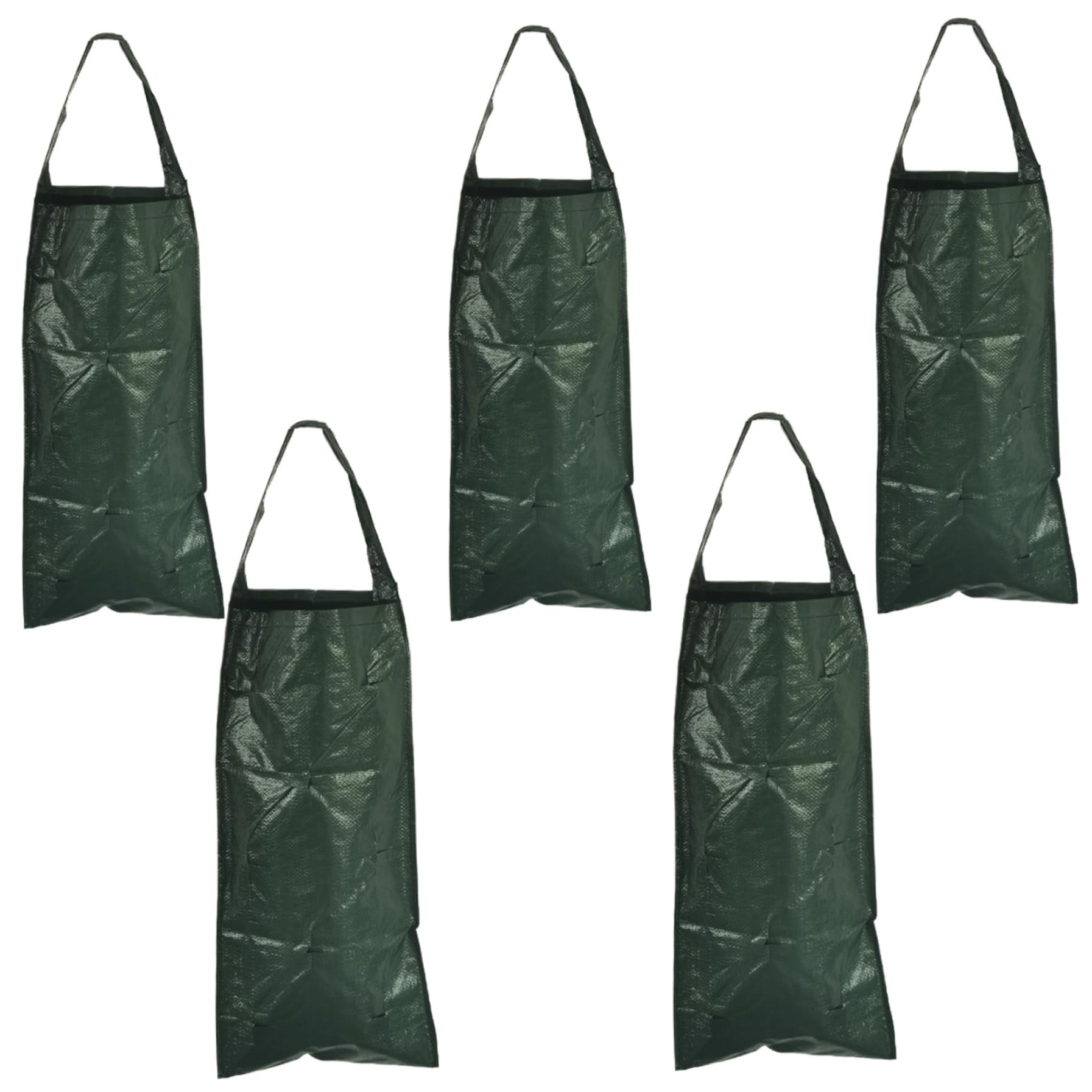 Vistnale 5PCS Hanging Strawberry Planter, 23.6" 8 Hole Upside down Tomato Planter, Portable Hanging Grow Bags with Handle for Chili Herb Hot Peppers Vegetables|Grow Bags