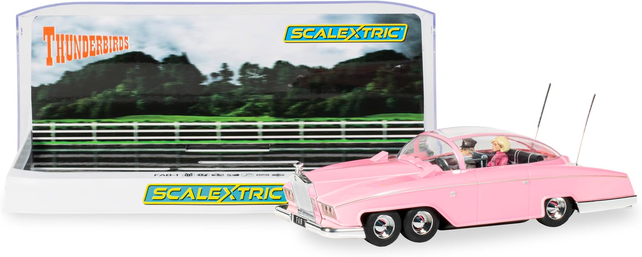 Cars - C4479 Thunderbirds FAB-1 - Toy Slot Car for use Race Tracks or Set - Small Kids Gift Ideas for Boy/Girl Ages 5 Accessories, Pink