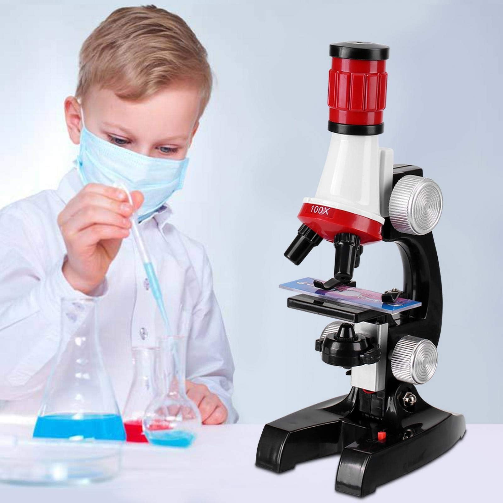 Microscope Set Toy, Lightweight Toy Microscope For Kids, Sturdy Durable Practical Work Out for Learn Play Enrich Knowledge