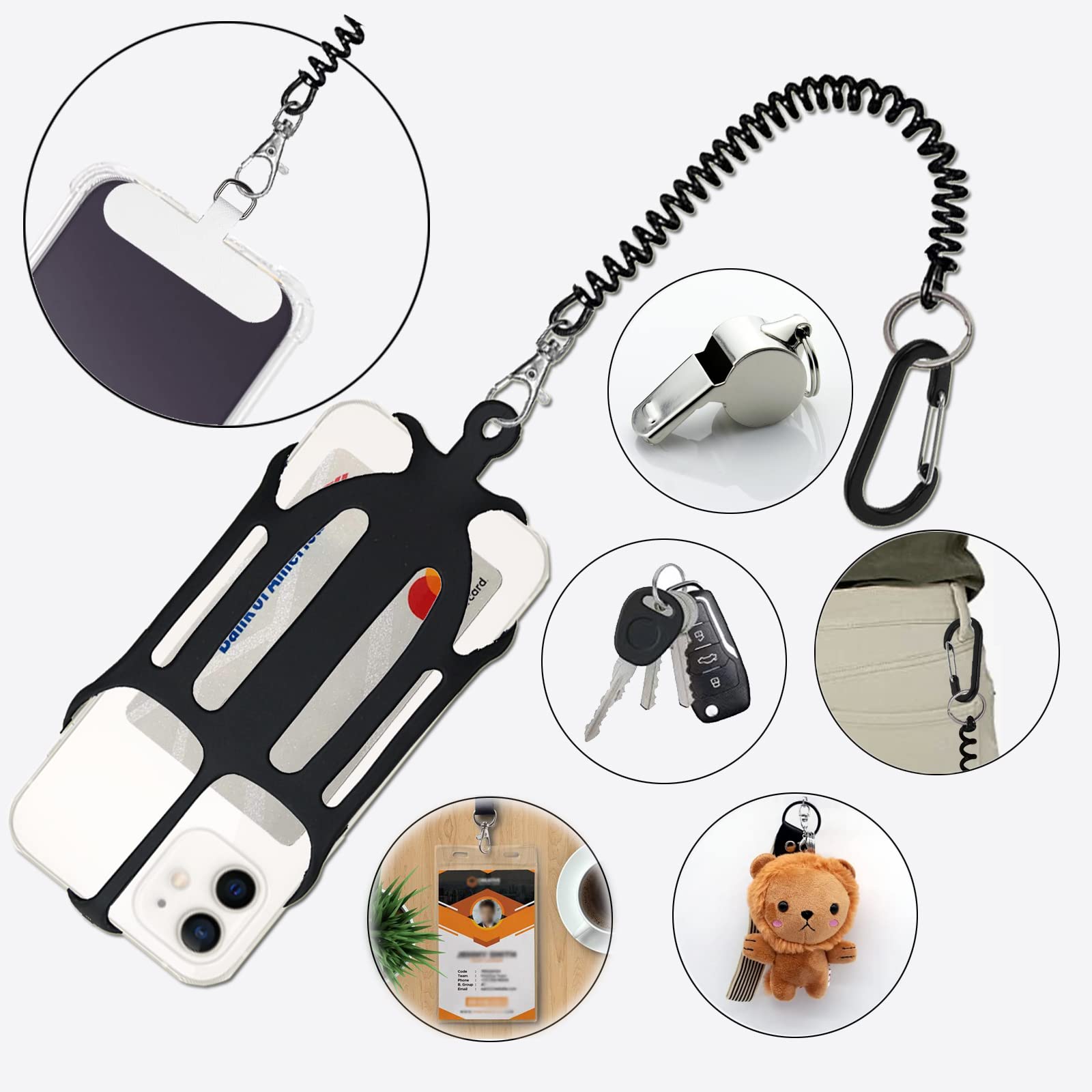 Snapklik.com : Cell Phone Tether, Phone Tether Tab For iPhone, Anti Theft  Phone Strap