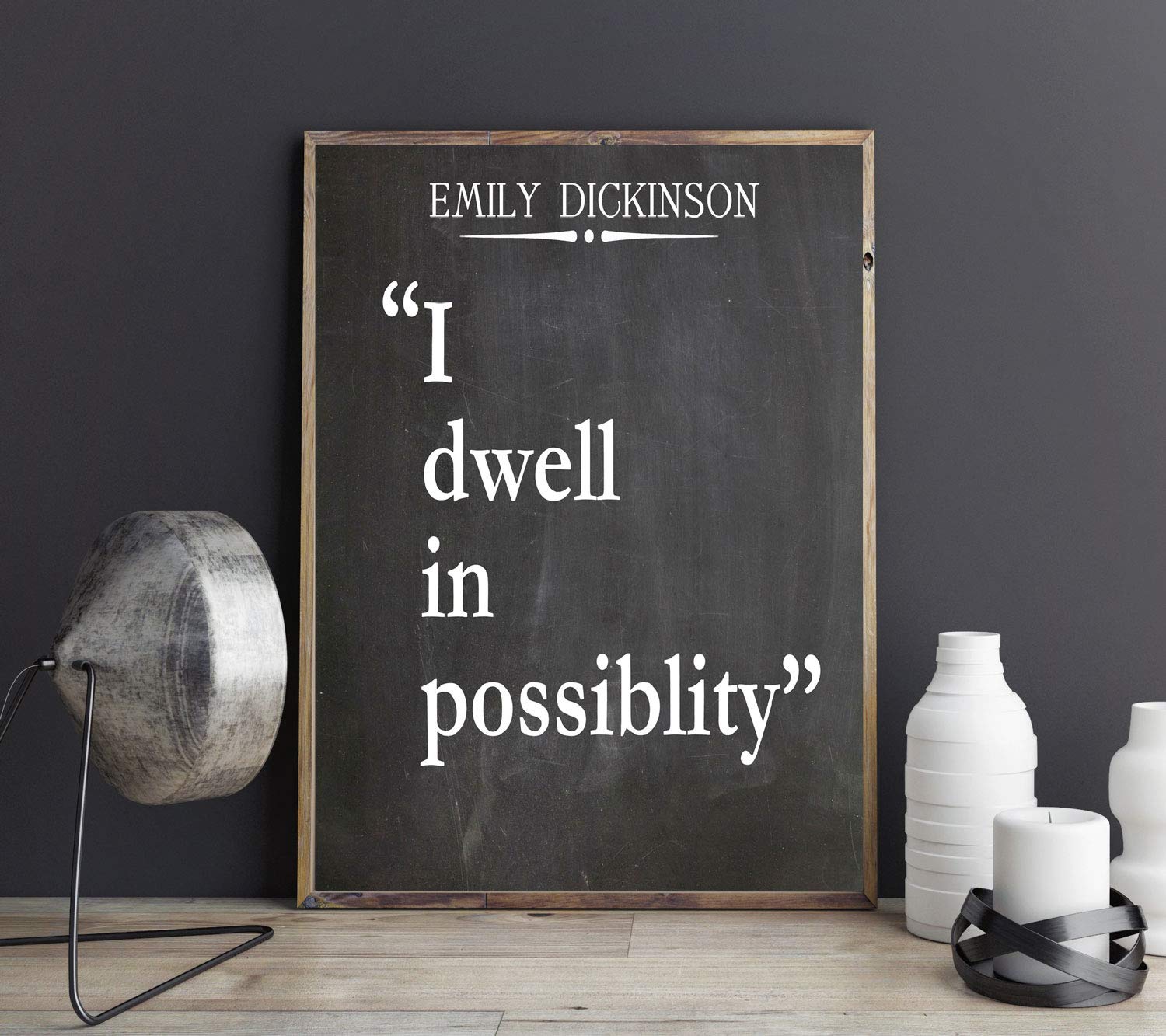 Poster Emily Dickinson I Dwell in Possibility pour salon et bureau