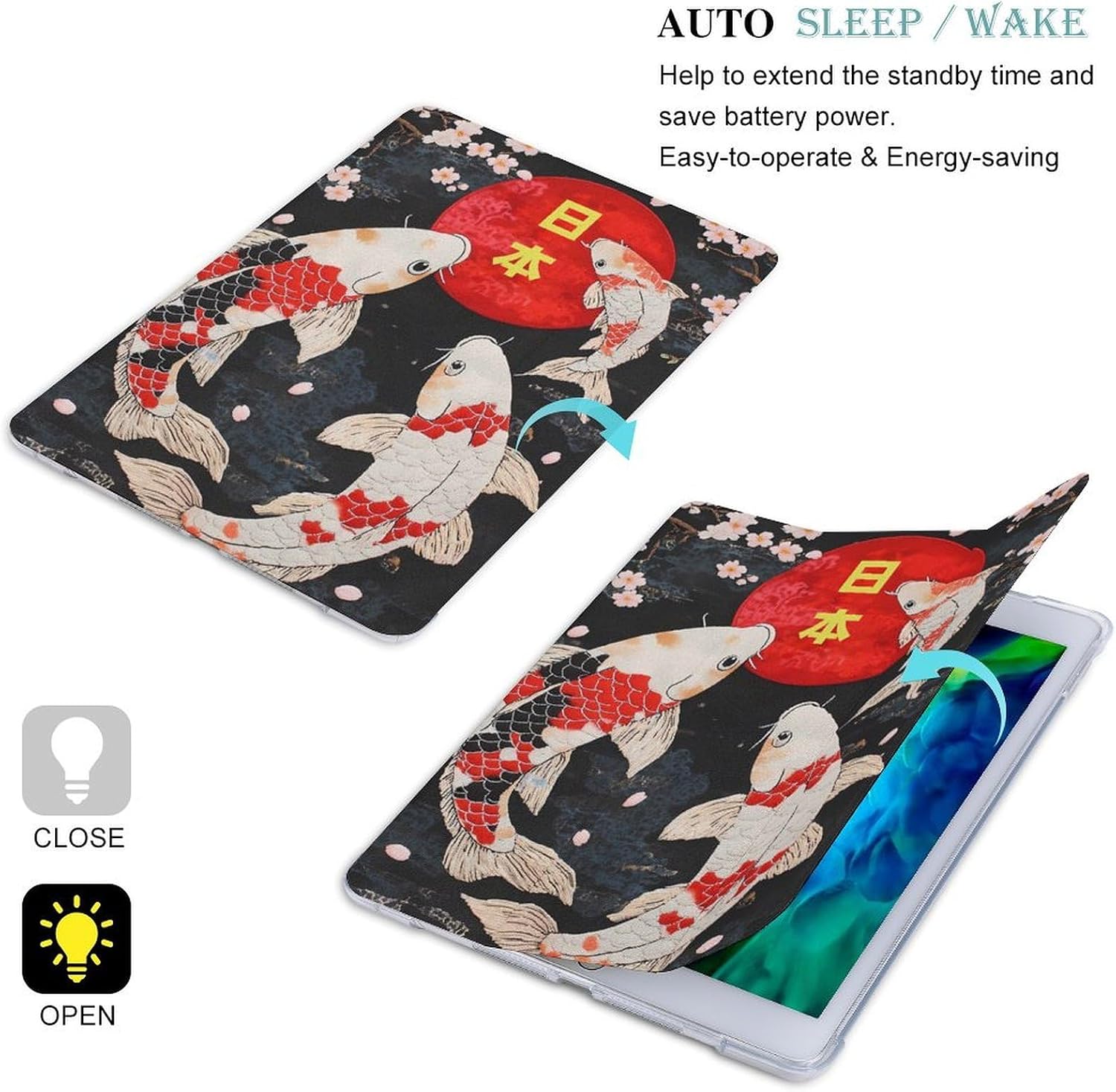 Japanese Fishes Japan Red Sun Case with Pencil Holder image 3