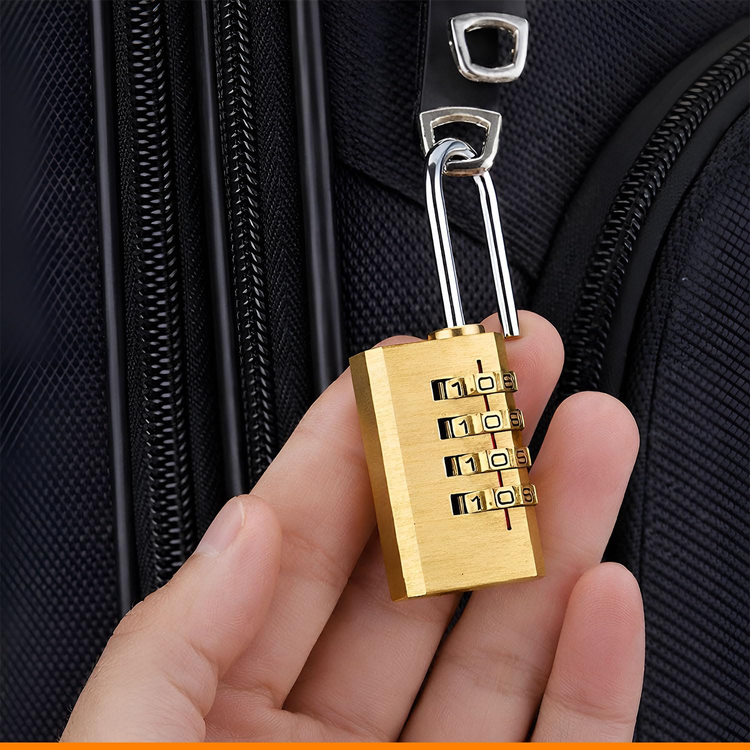 Volo 4 Digit Brass Re-Settable Combination Padlock/Password Lock/resettable Combination Lock for Travel Bags, Travel Lock, Luggage Lock (Pack of 4) — Amazon image 3