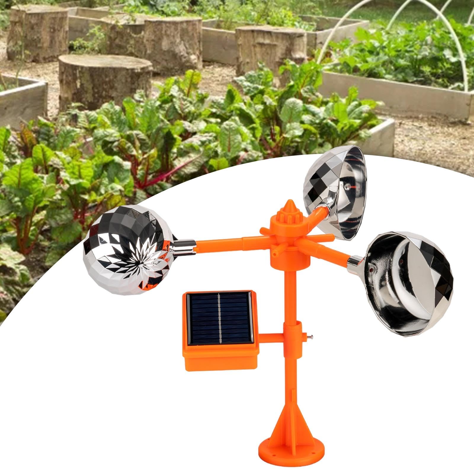 Gralara Spaventa Gabbiani Dispositivo Deterrente per Uccelli, Mulino a Spaventa Uccelli per Forniture per Energia Elettrica, Aeroporti, Frutteti, Stagni, con Pannello Solare