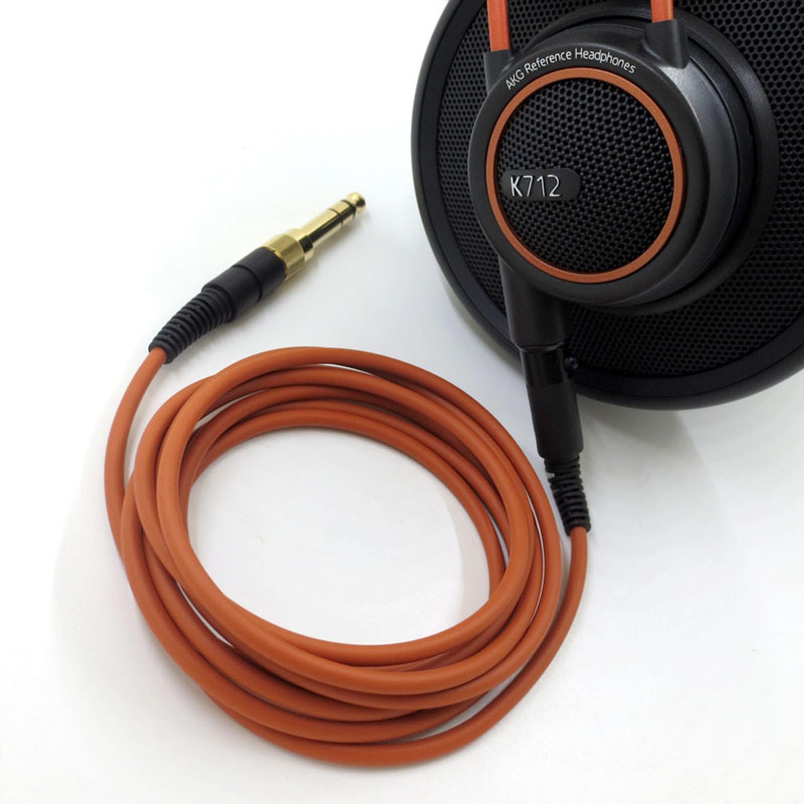 Cavo per AKG Q701 K712 K702 K271S K240S K240MK K181 K141 K171 K371 Cuffie,Mini XLR Cavo Audio di Ricambio con Adattatore da 6.35 mm,2 m/6.6 piedi,Arancia