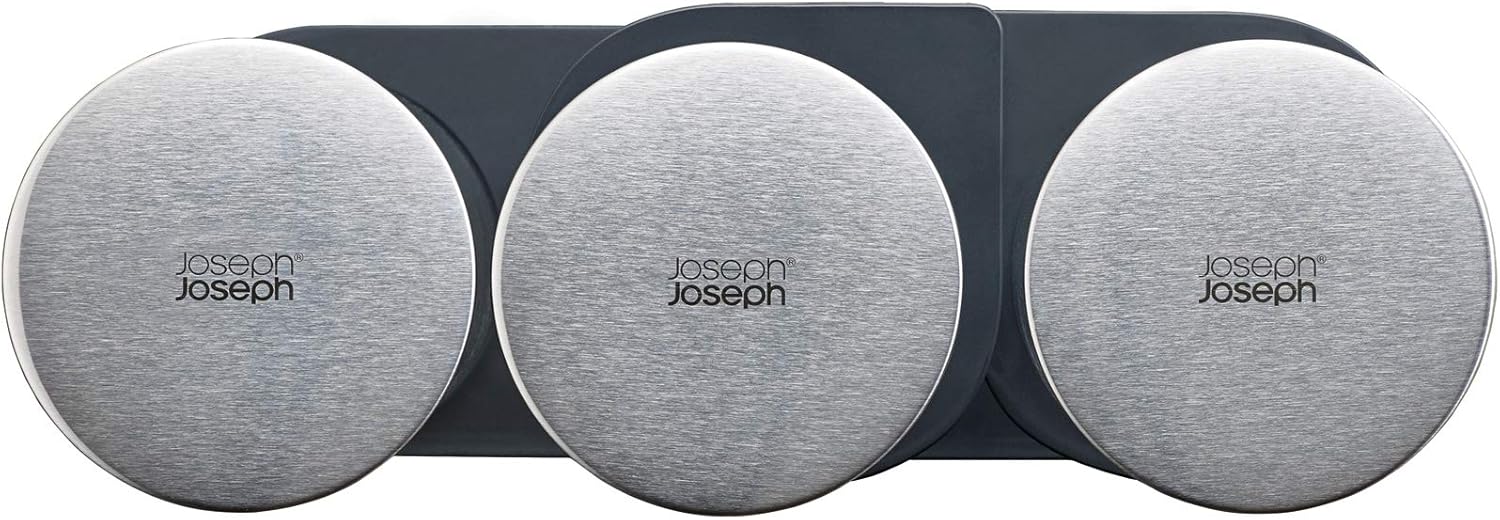 Joseph Joseph Podium 100 Dry Food Storage Container Set with Stand, 5-Piece, Stainless-Steel/Glass: Home & Kitchen
