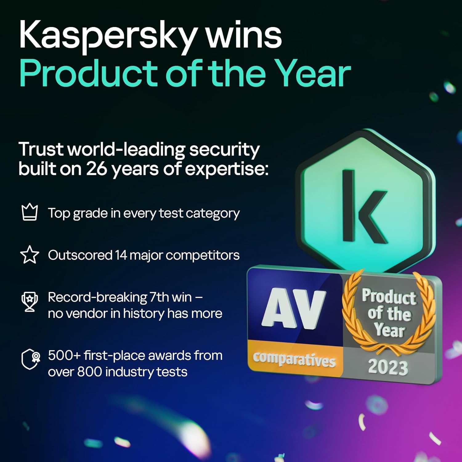 Kaspersky Plus Internet Security 2025 | 3 Devices | 1 Year | Anti-Phishing and Firewall | Unlimited VPN | Password Manager | Online Banking Protection | PC/Mac/Mobile | Activation Code by Post