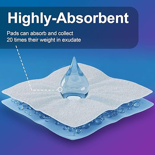 Miniatura 5 de AG Silver - Apósito para heridas de alginato de calcio, 2 x 2 pulgadas, 10 almohadillas estériles, antiadherentes y altamente absorbentes para