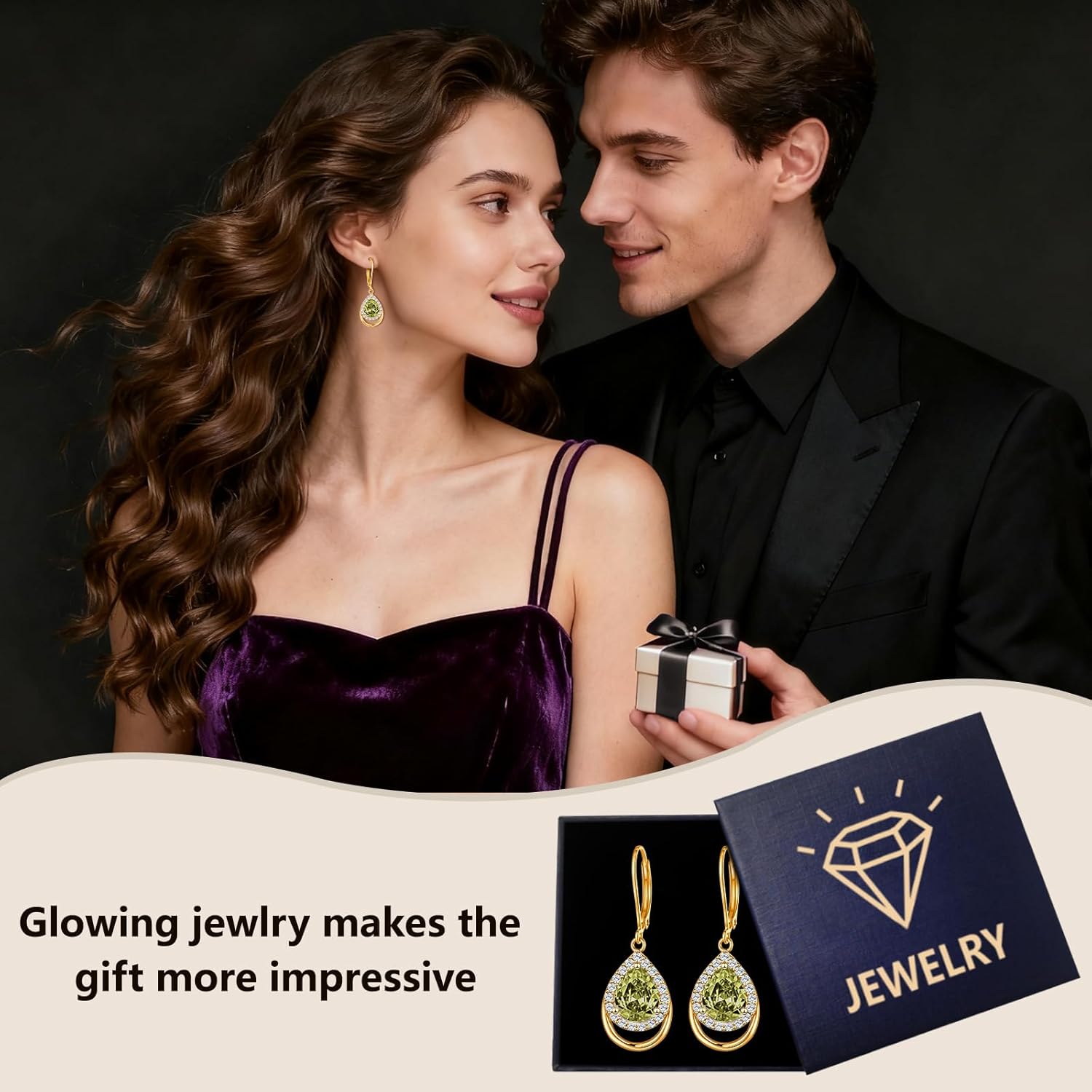 Birthstone Earrings for Women 925 Sterling Silver Earrings Post Leverback Cubic Zirconia Dangle Earrings Christmas Birthday Jewelry Gifts for Women