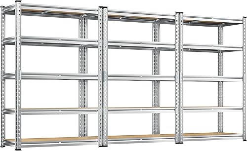 Miniatura 16 de REIBII Estantes de almacenamiento de 2020 LBS, estantería de garaje de 5 niveles, estantes de garaje ajustables y resistentes, estante de utilidad,